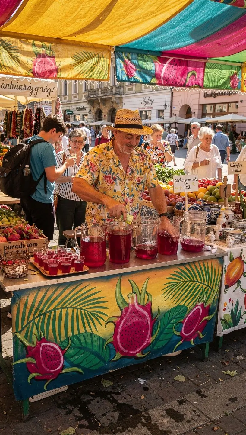 Frissítő sárkánygyümölcs tea, amely a trópusi ízeket hozza el.